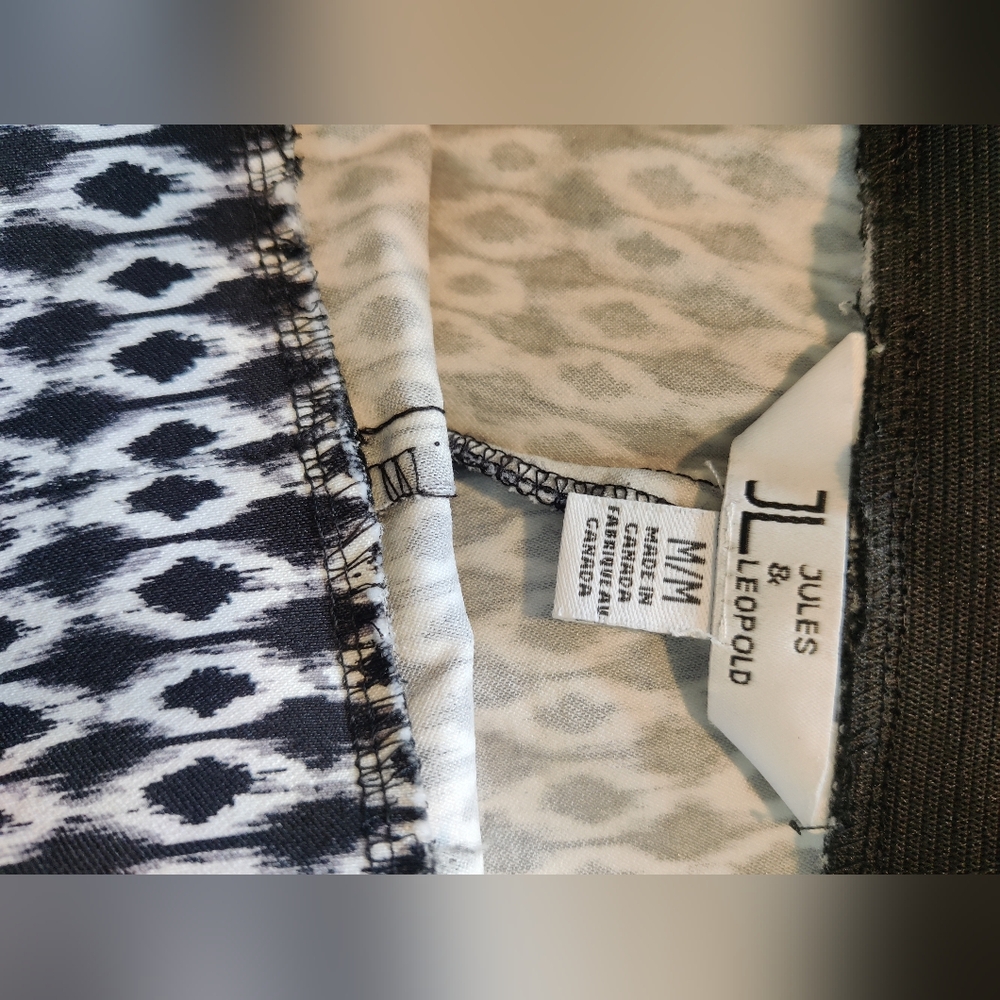 Medium Black and White Patterned Pants - image 6